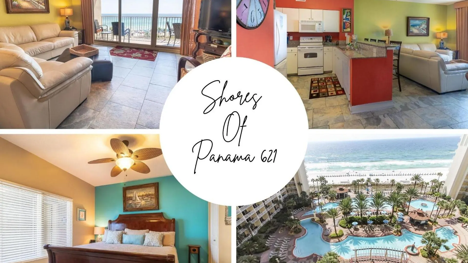 Shores Of Panama 621-Sleeps 8, Free Beach Fun! Reserved Parking Space! Condo Panama City Beach
